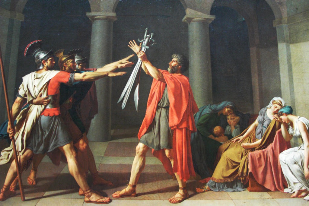 The Oath of the Horatii by Jaques-Louis David