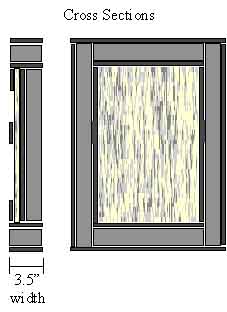 Cross section of shield showing foam edge construction, 3.5 inch width